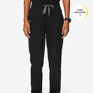 Figs High Waisted Jogger (Scrunched waist)- Small(Tall), Black